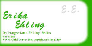 erika ehling business card